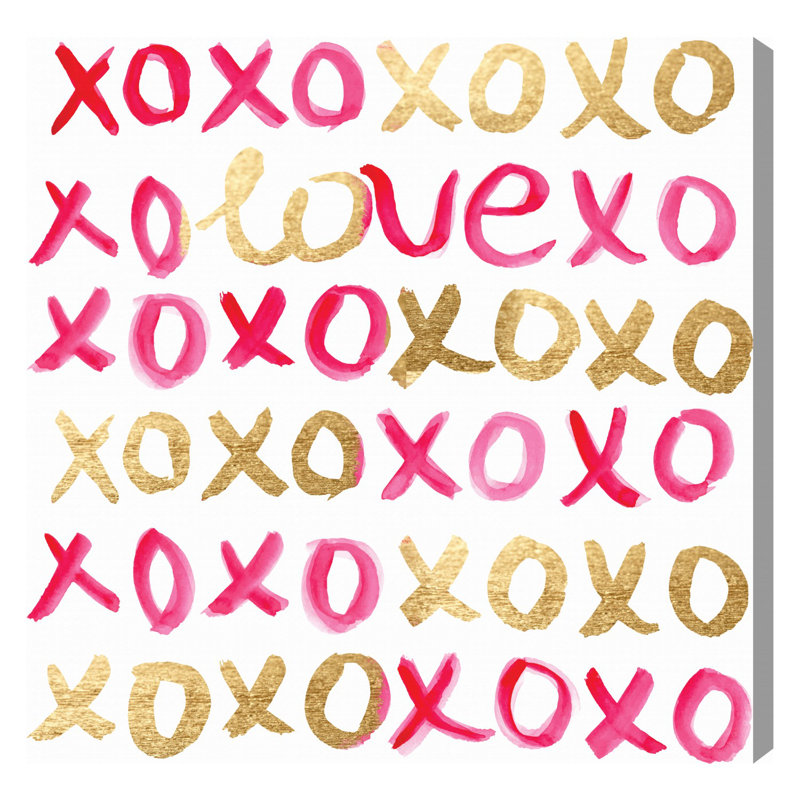 Oliver Gal Love XO On Canvas Textual Art Wayfair